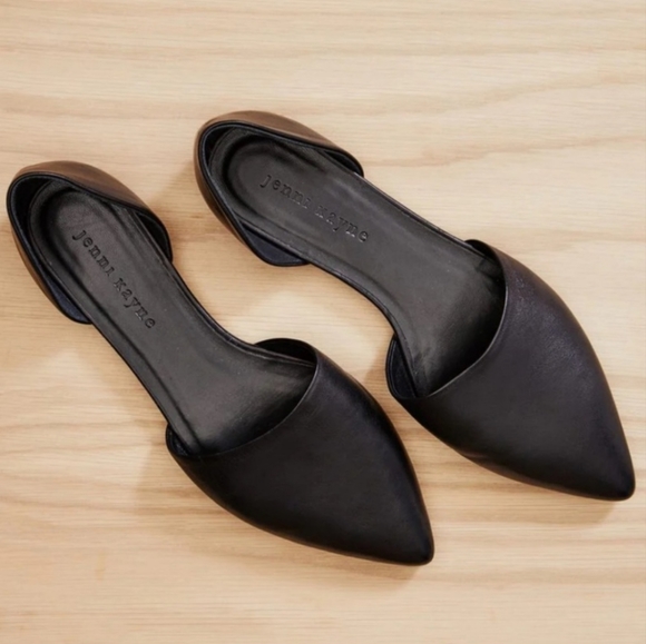 Jenni Kayne Shoes - Jenni Kayne | Black Leather D’Orsay Flat Size 7